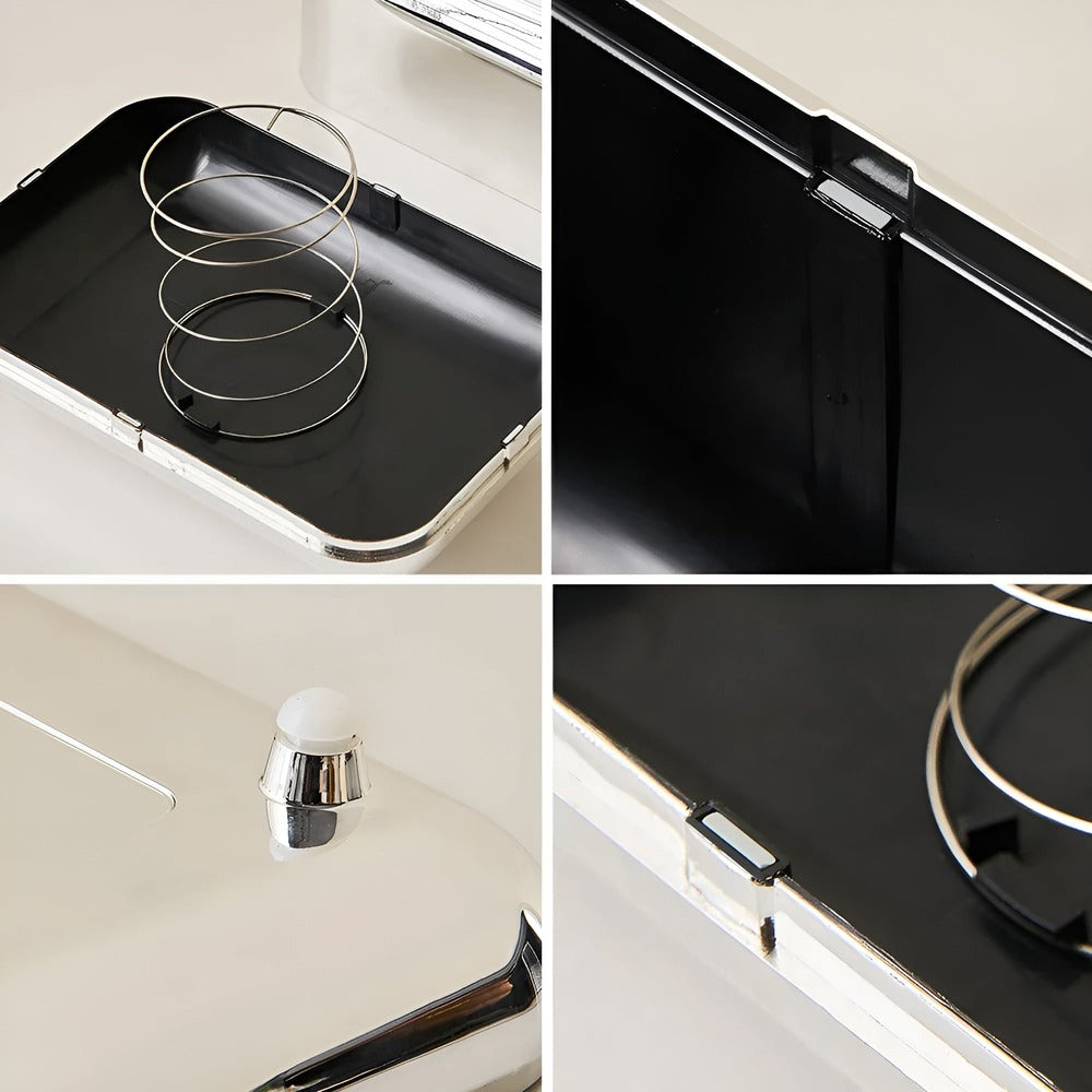 CaseDeluxe - Spegelblank Guldfärgad Förvaringslåda för Pappersnäsdukar Hållare/Organisator