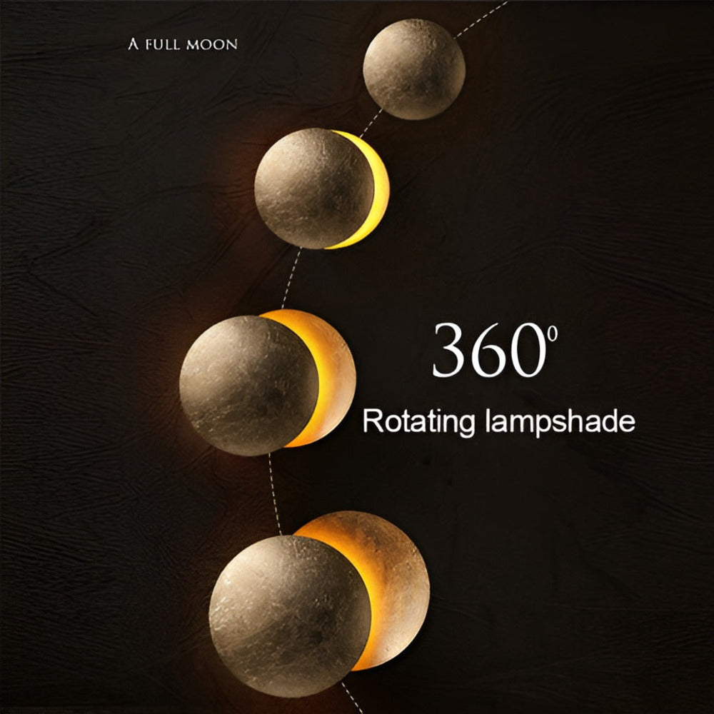Celestial Glow - 360° Roterbar LED-Vägglampa för en Tidlös Atmosfär