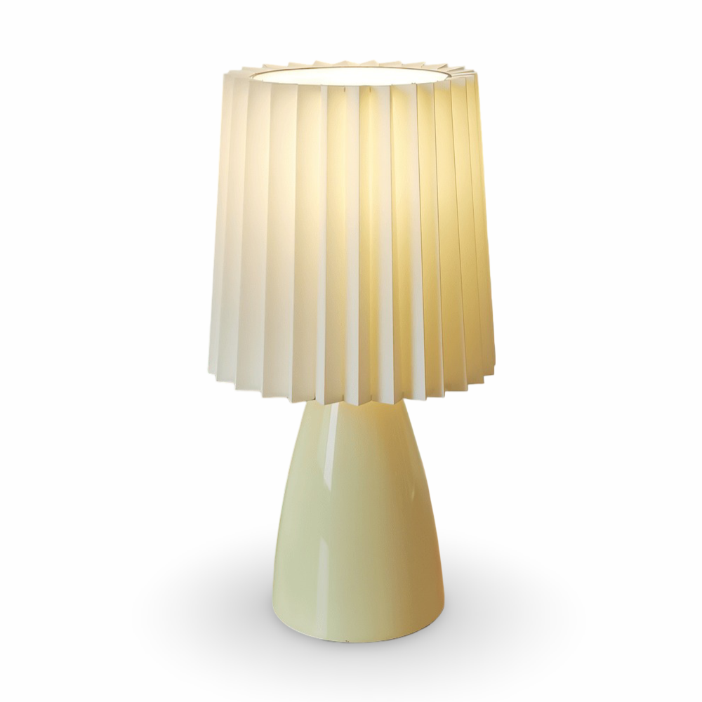 ConePleated Bordslampa - LED Keramisk Milkshake Skrivbordslampa