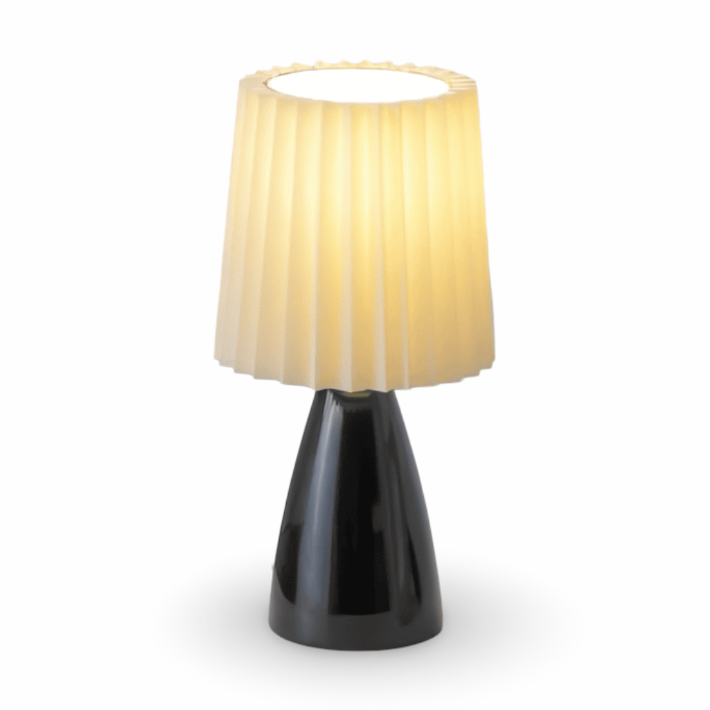 ConePleated Bordslampa - LED Keramisk Milkshake Skrivbordslampa
