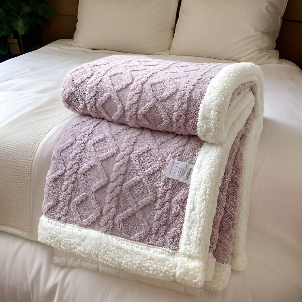 Cozy Cuddle - Dubbelsidig Mysig Fleecefilt för Nattlig Värme med Stil