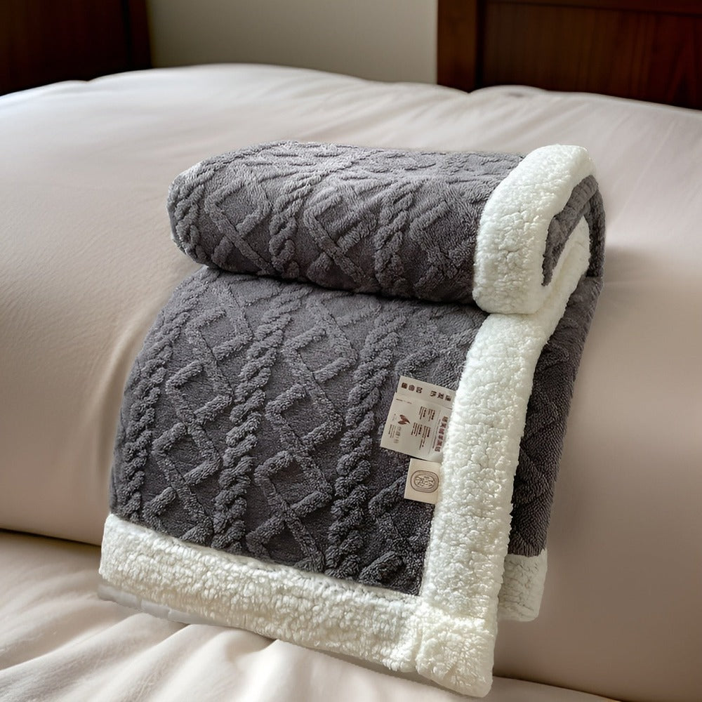 Cozy Cuddle - Dubbelsidig Mysig Fleecefilt för Nattlig Värme med Stil