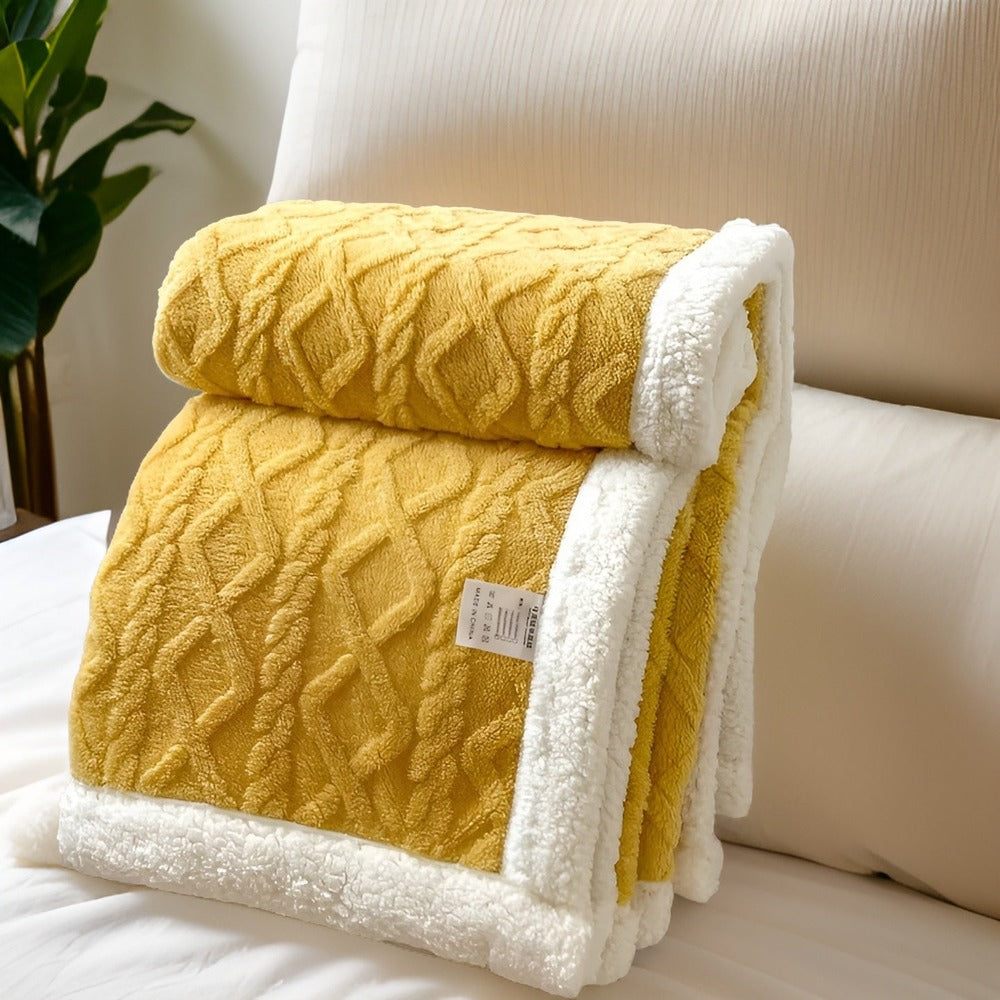 Cozy Cuddle - Dubbelsidig Mysig Fleecefilt för Nattlig Värme med Stil