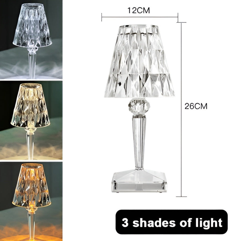 CrystalGlow - LED-Bordslampa med Kristallprojektion Nattlampa
