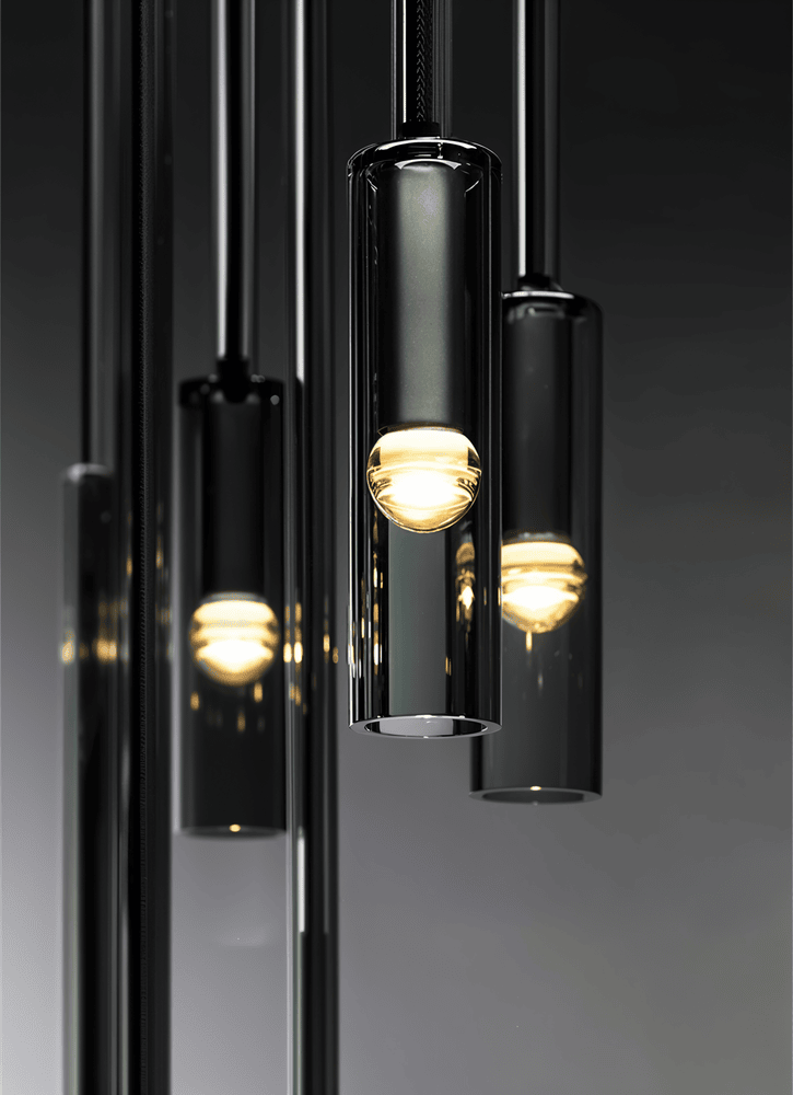 CrystalTube Pendellampa i Glas - Cylinderformad Pendellampa