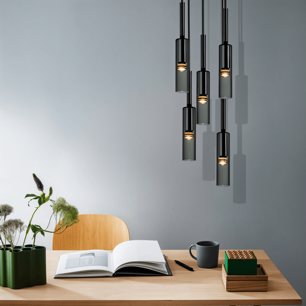 CrystalTube Pendellampa i Glas - Cylinderformad Pendellampa