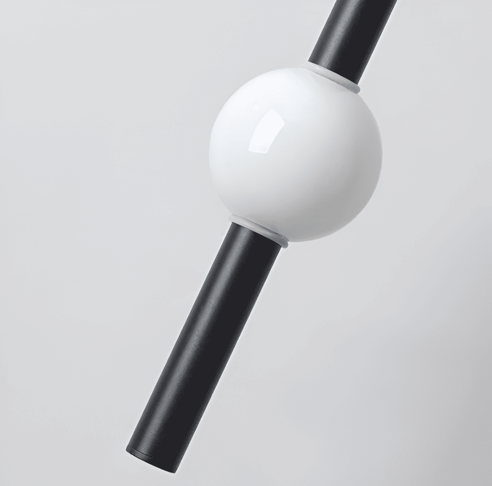 CyliWand LED-Pendellampa - Minimalistisk Geometrisk Pendellampa i Svart/Vit