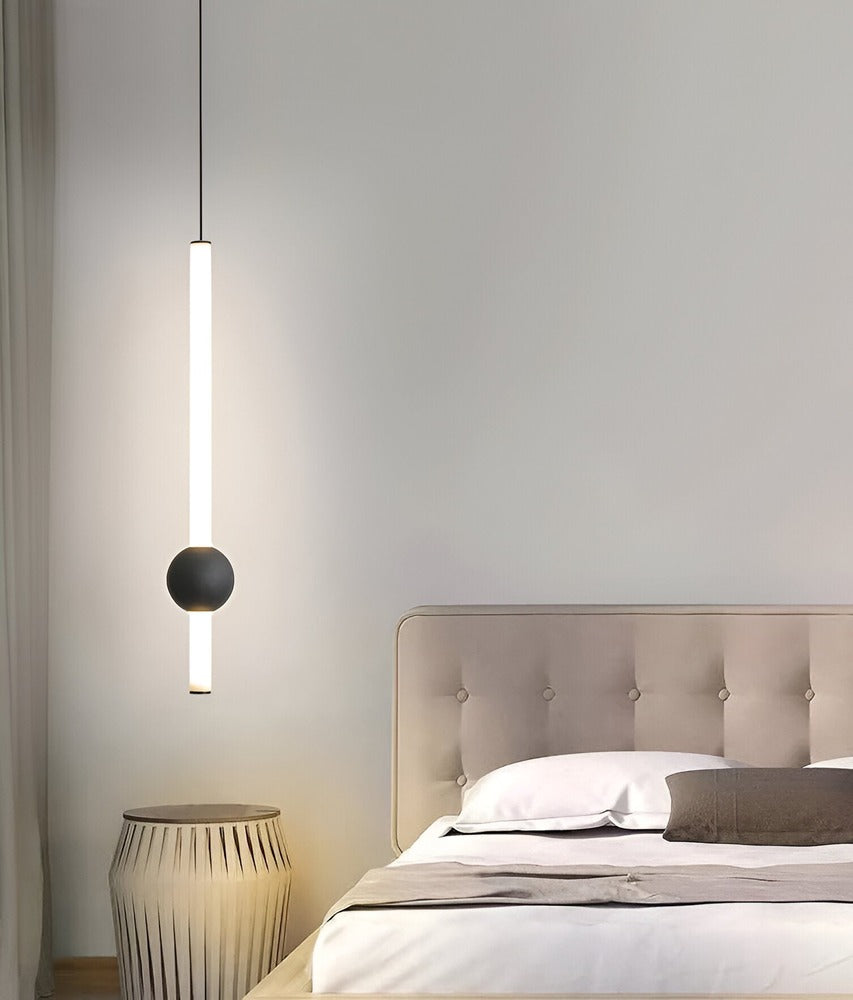 CyliWand LED-Pendellampa - Minimalistisk Geometrisk Pendellampa i Svart/Vit