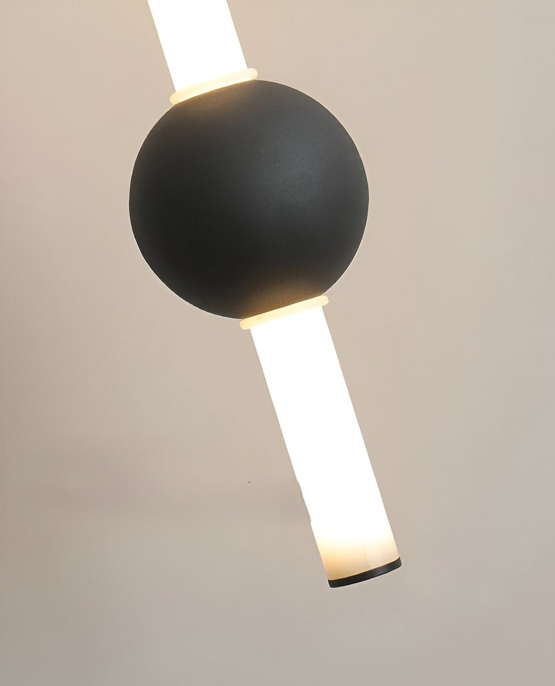 CyliWand LED-Pendellampa - Minimalistisk Geometrisk Pendellampa i Svart/Vit