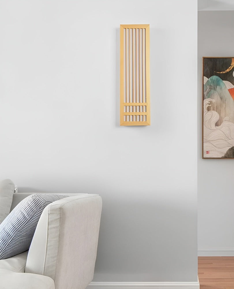 DoaGlow Japansk Vägglampa av Trä - Modern Japansk Belysning av Trä och Akryl