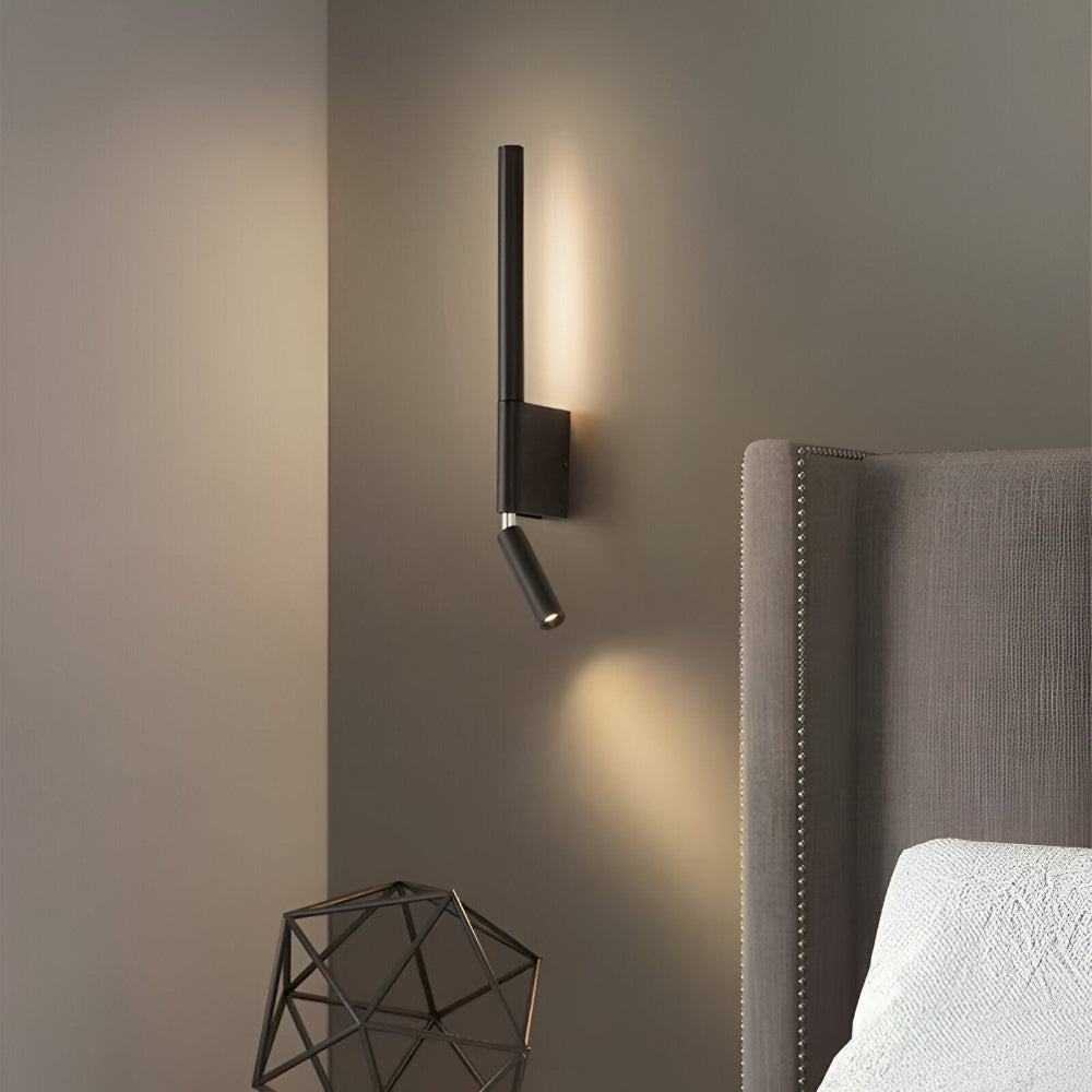 DuaBeam - Aluminium Vägglampa - Minimalistisk 330° Svängbar Vägglampa för Sovrum