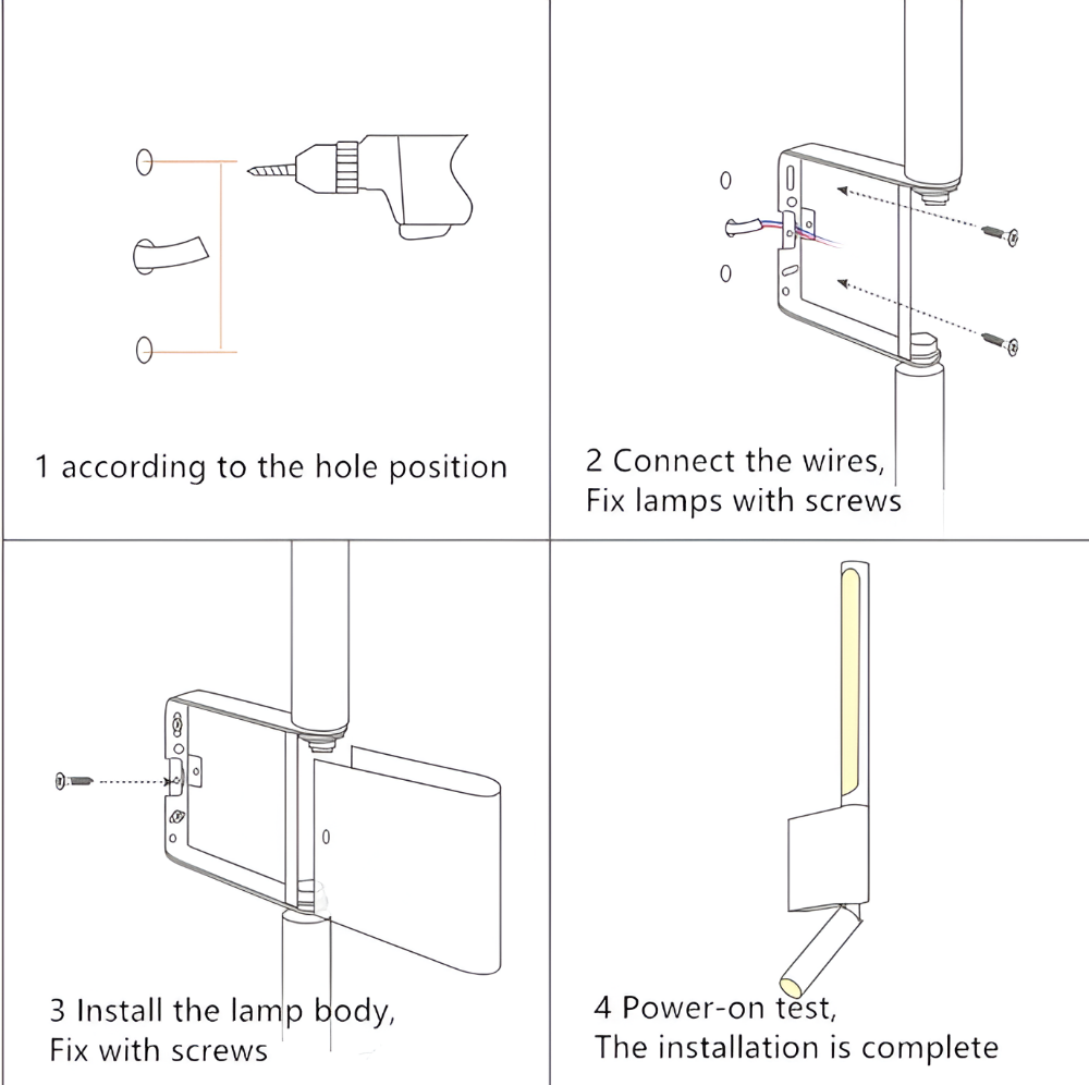 DuaBeam - Aluminium Vägglampa - Minimalistisk 330° Svängbar Vägglampa för Sovrum