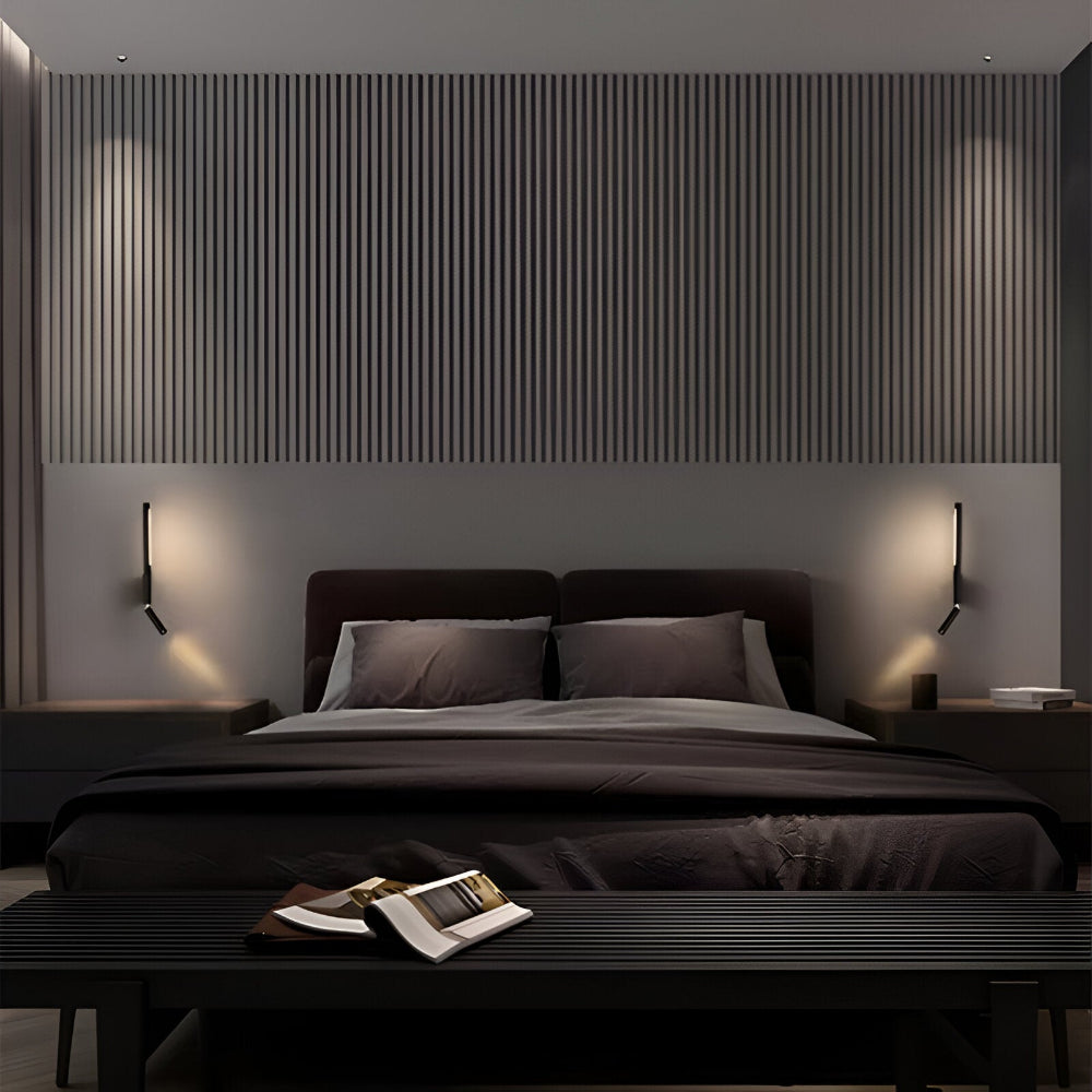 DuaBeam - Aluminium Vägglampa - Minimalistisk 330° Svängbar Vägglampa för Sovrum