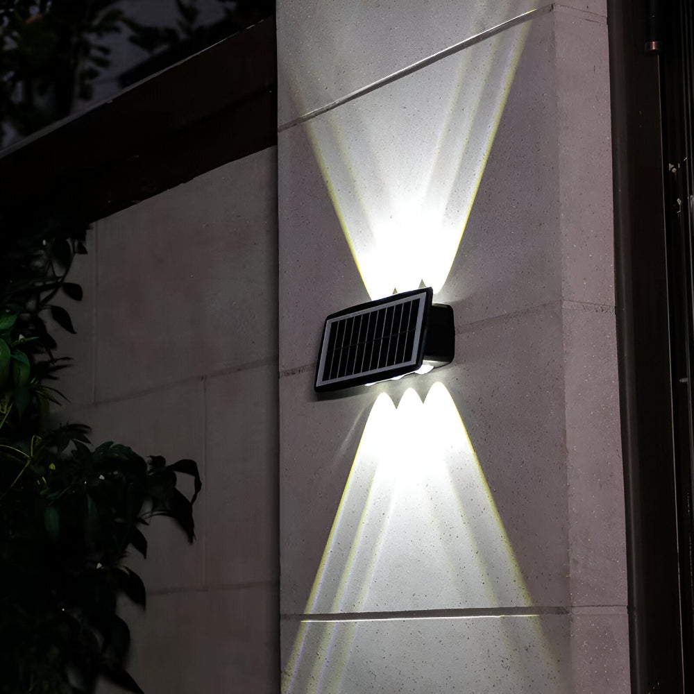 DualLit Trädgårdsbelysning - Vattentät LED Solarlampa Trädgård - Up & Down Utomhusbelysning