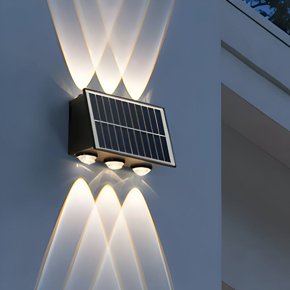 DualLit Trädgårdsbelysning - Vattentät LED Solarlampa Trädgård - Up & Down Utomhusbelysning