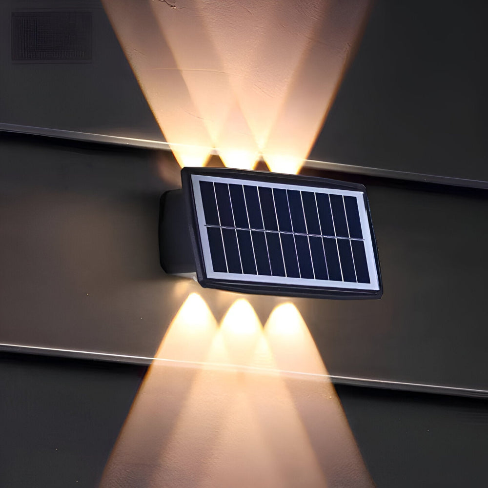 DualLit Trädgårdsbelysning - Vattentät LED Solarlampa Trädgård - Up & Down Utomhusbelysning
