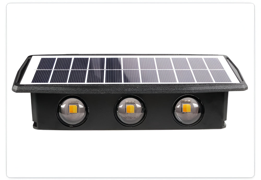DualLit Trädgårdsbelysning - Vattentät LED Solarlampa Trädgård - Up & Down Utomhusbelysning