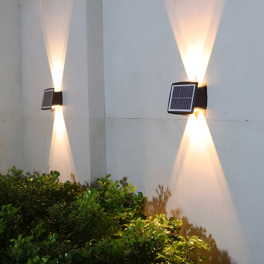 DualLit Trädgårdsbelysning - Vattentät LED Solarlampa Trädgård - Up & Down Utomhusbelysning