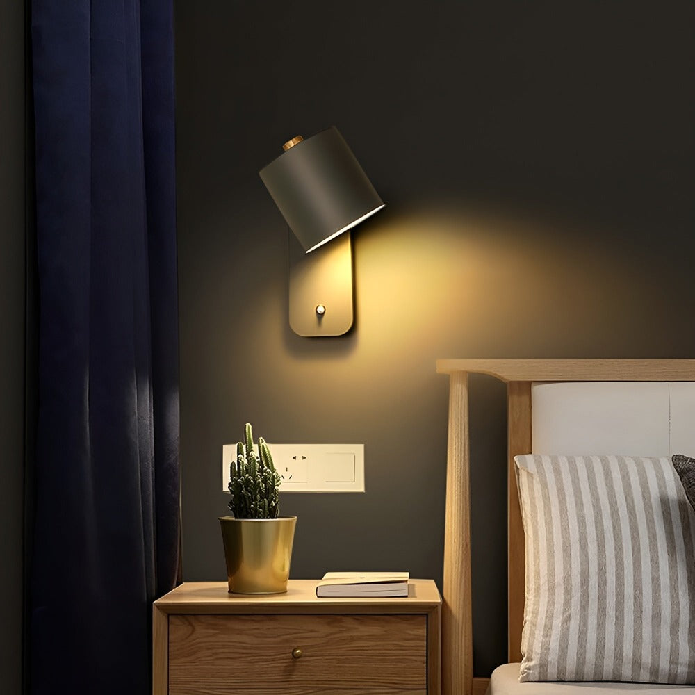 EasyPush WallLight - Roterbar LED-Lampa med Minicylinder