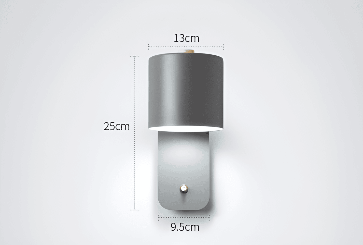 EasyPush WallLight - Roterbar LED-Lampa med Minicylinder