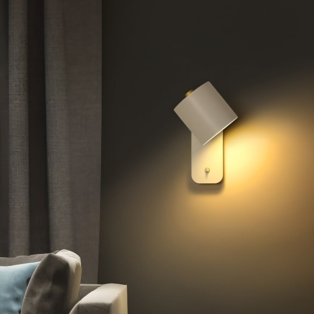 EasyPush WallLight - Roterbar LED-Lampa med Minicylinder