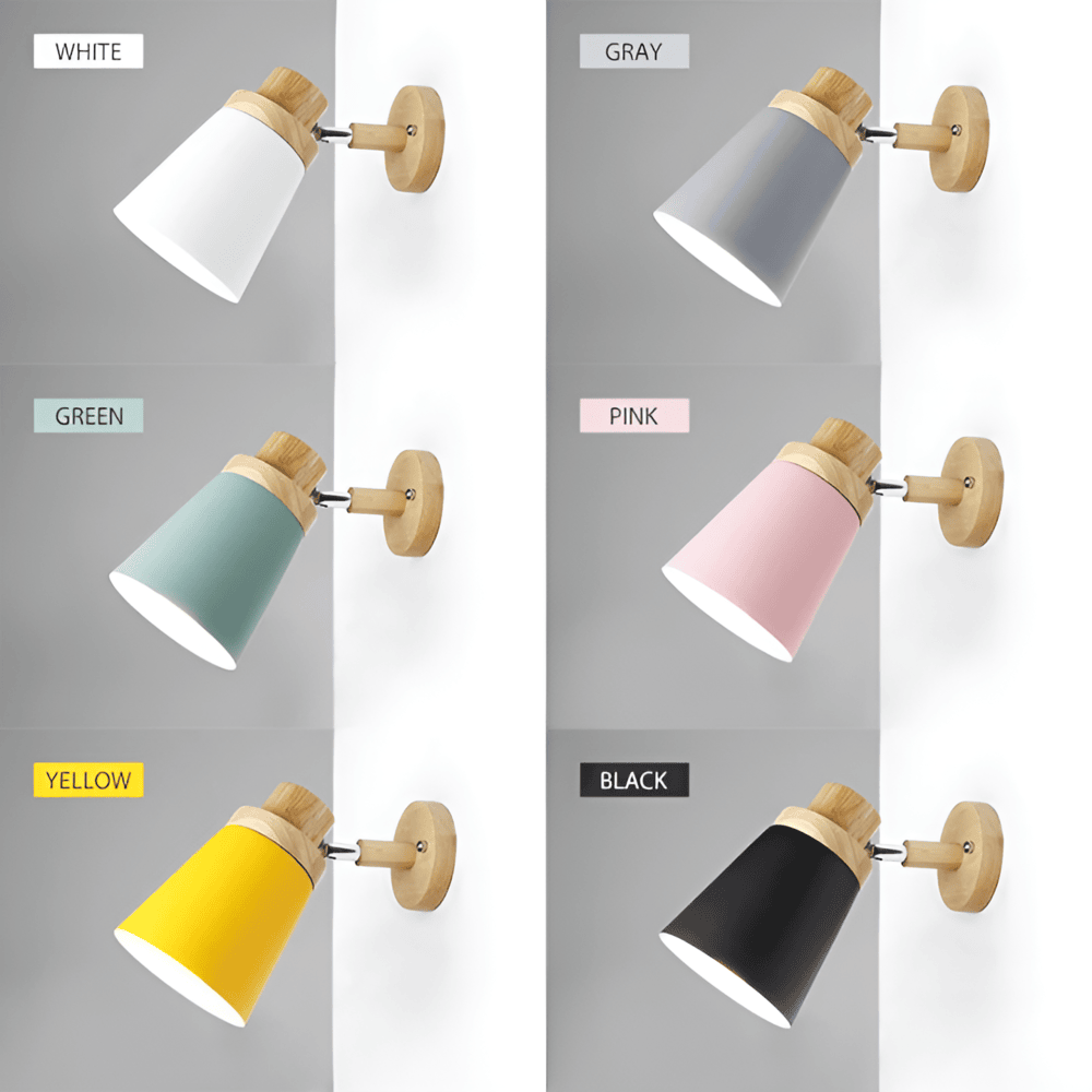 Eco-Chic Vägglampa - Energieffektiv Vägglampa Macaroon av Trä