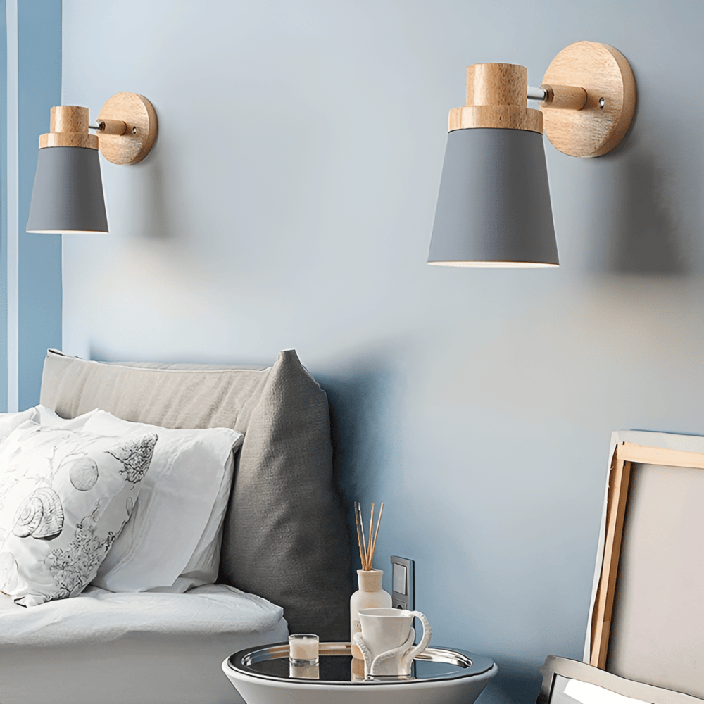 Eco-Chic Vägglampa - Energieffektiv Vägglampa Macaroon av Trä