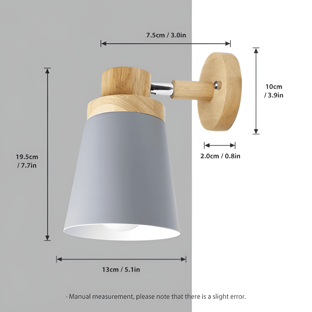 Eco-Chic Vägglampa - Energieffektiv Vägglampa Macaroon av Trä