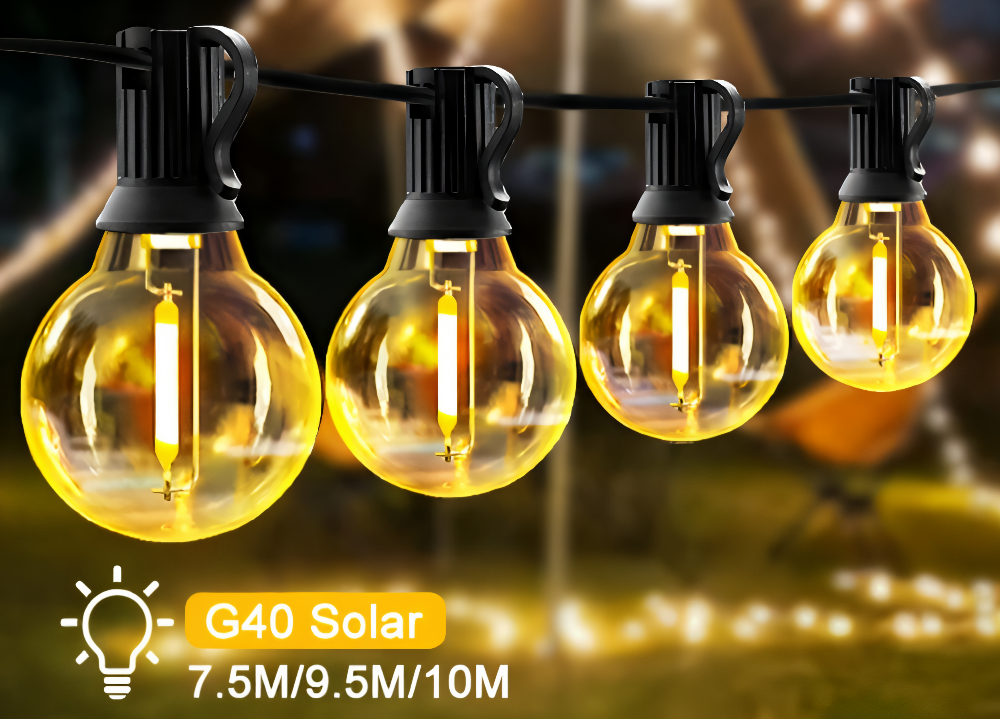 ElectriBulb Ljusgirland - G40 Globe Utomhusbelysning - IP44 & Bruchsäker Trädgårdsbelysning