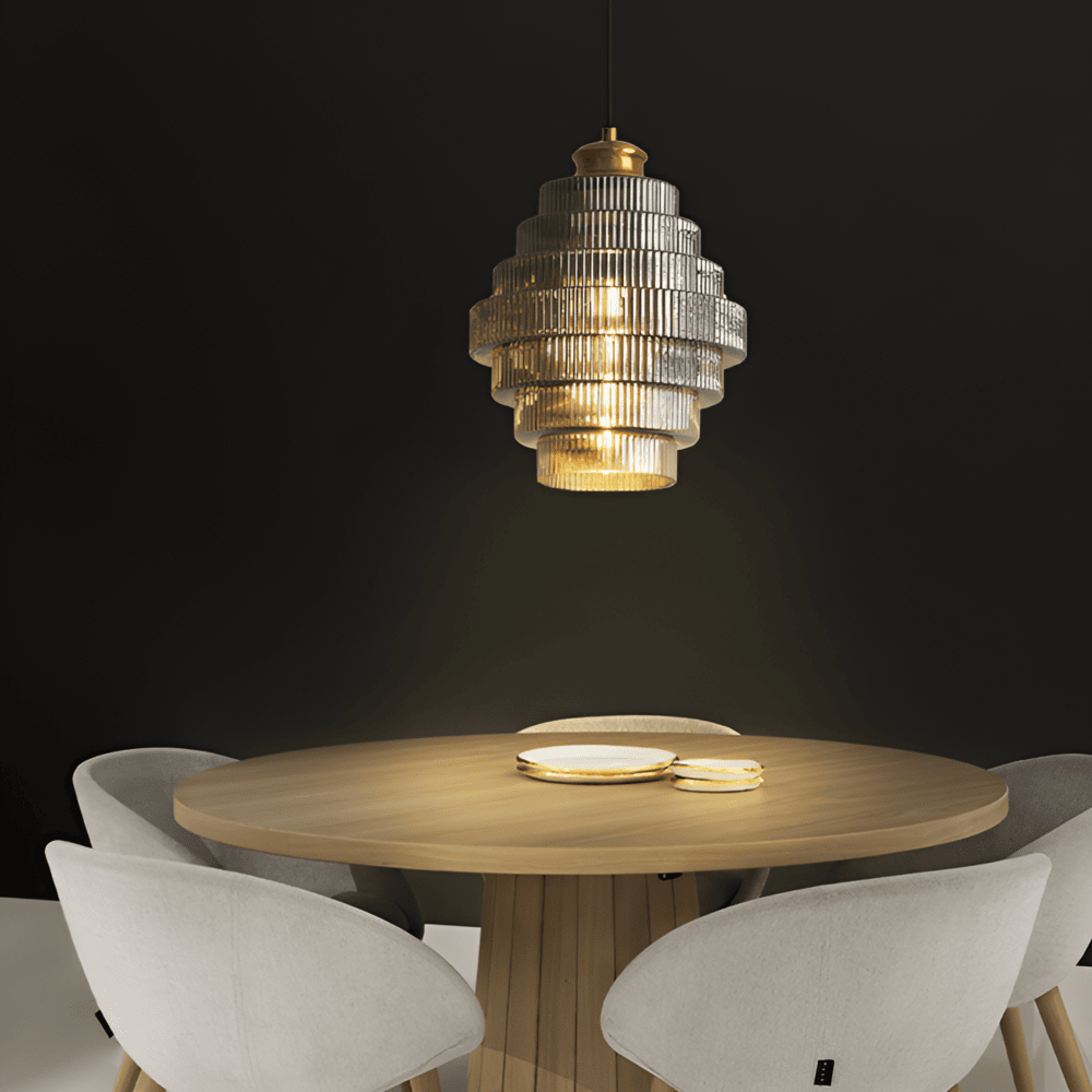 Curve - Arkaisk Ljuskrona med Trappstegsformad Design