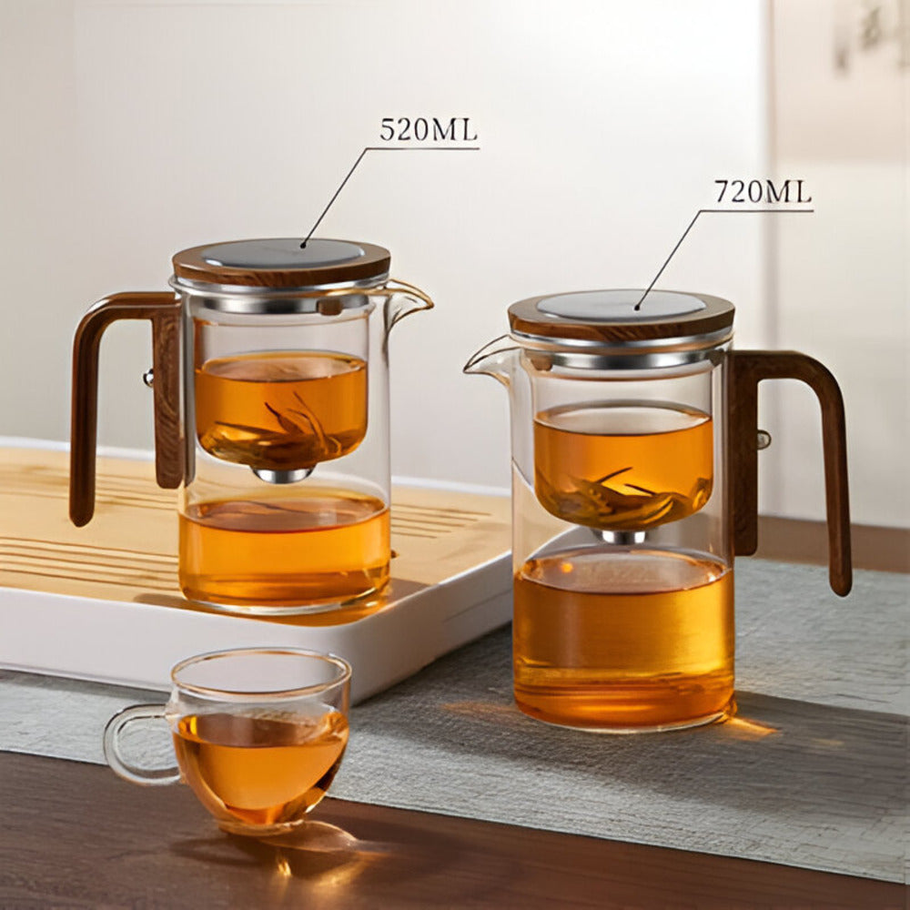 Elegant Glas Teekanna med Sil - Stilren Design för Zubereitung av Löste Teer