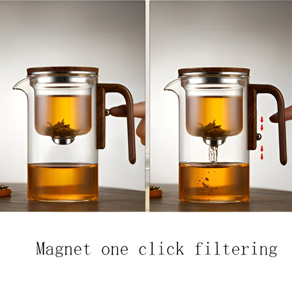 Elegant Glas Teekanna med Sil - Stilren Design för Zubereitung av Löste Teer