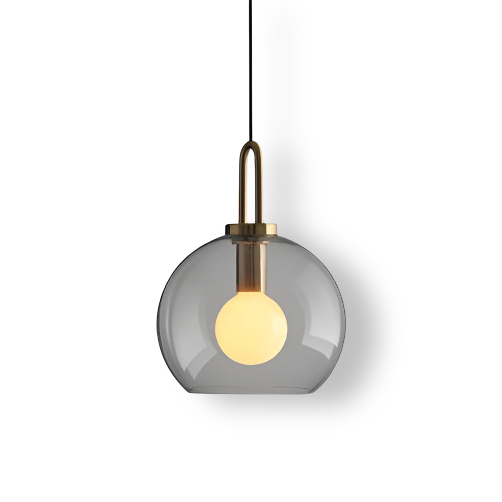 GlassGleam Taklampa - Enkelsidig Vintage Glasglobslampa