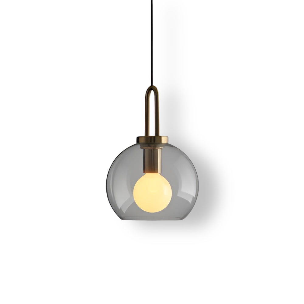 GlassGleam Taklampa - Enkelsidig Vintage Glasglobslampa