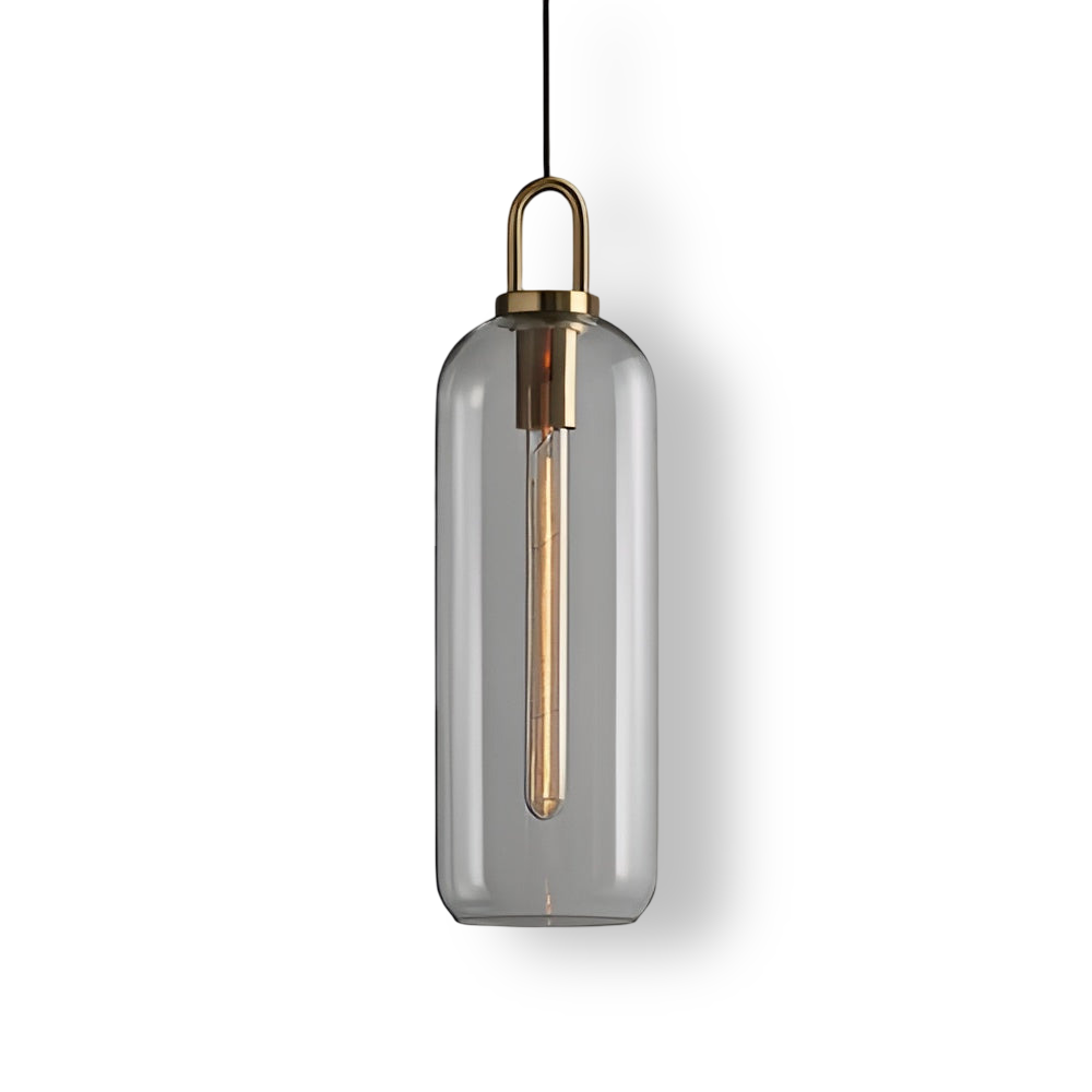 GlassGleam Taklampa - Enkelsidig Vintage Glasglobslampa