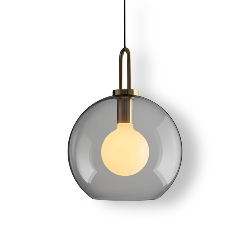 GlassGleam Taklampa - Enkelsidig Vintage Glasglobslampa