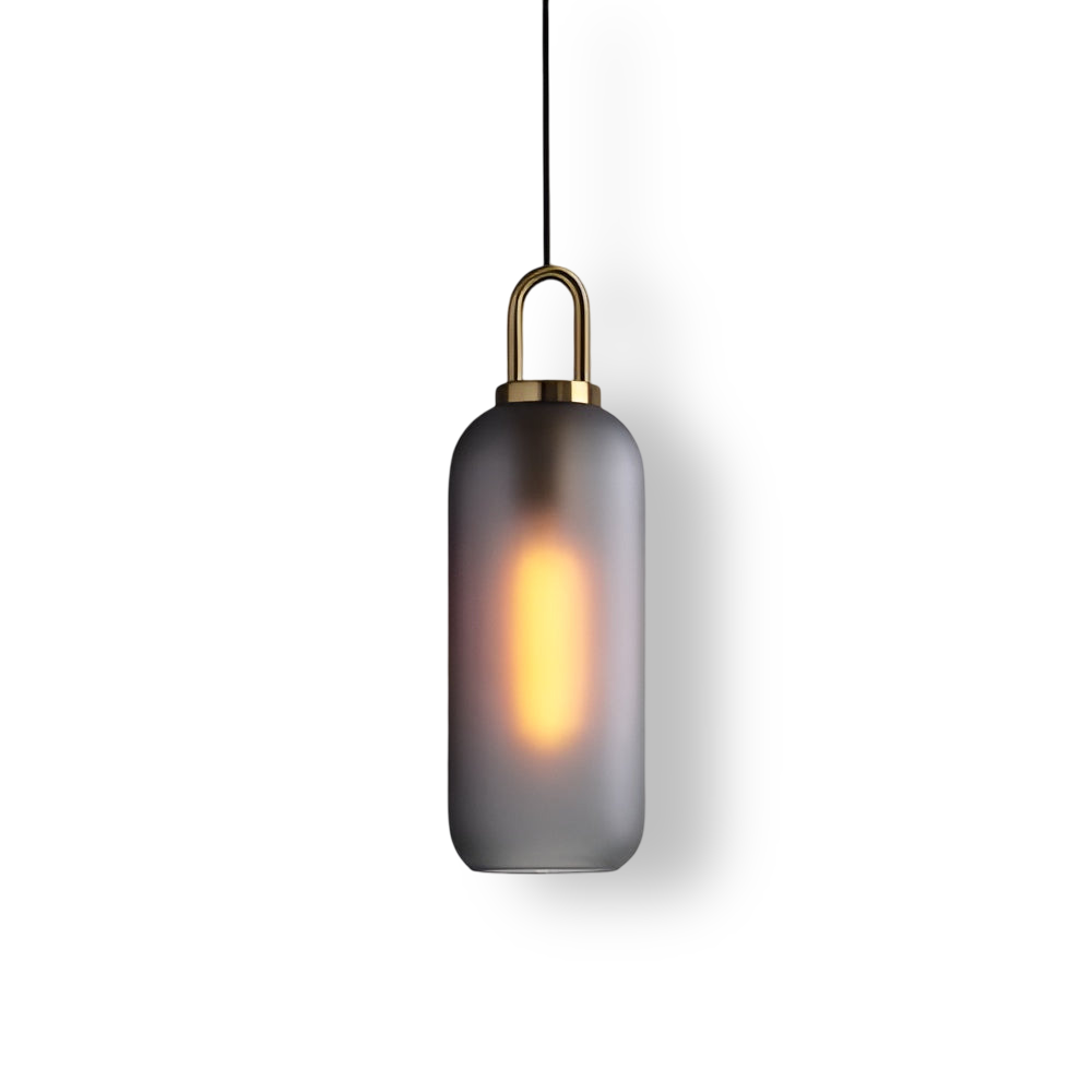 GlassGleam Taklampa - Enkelsidig Vintage Glasglobslampa
