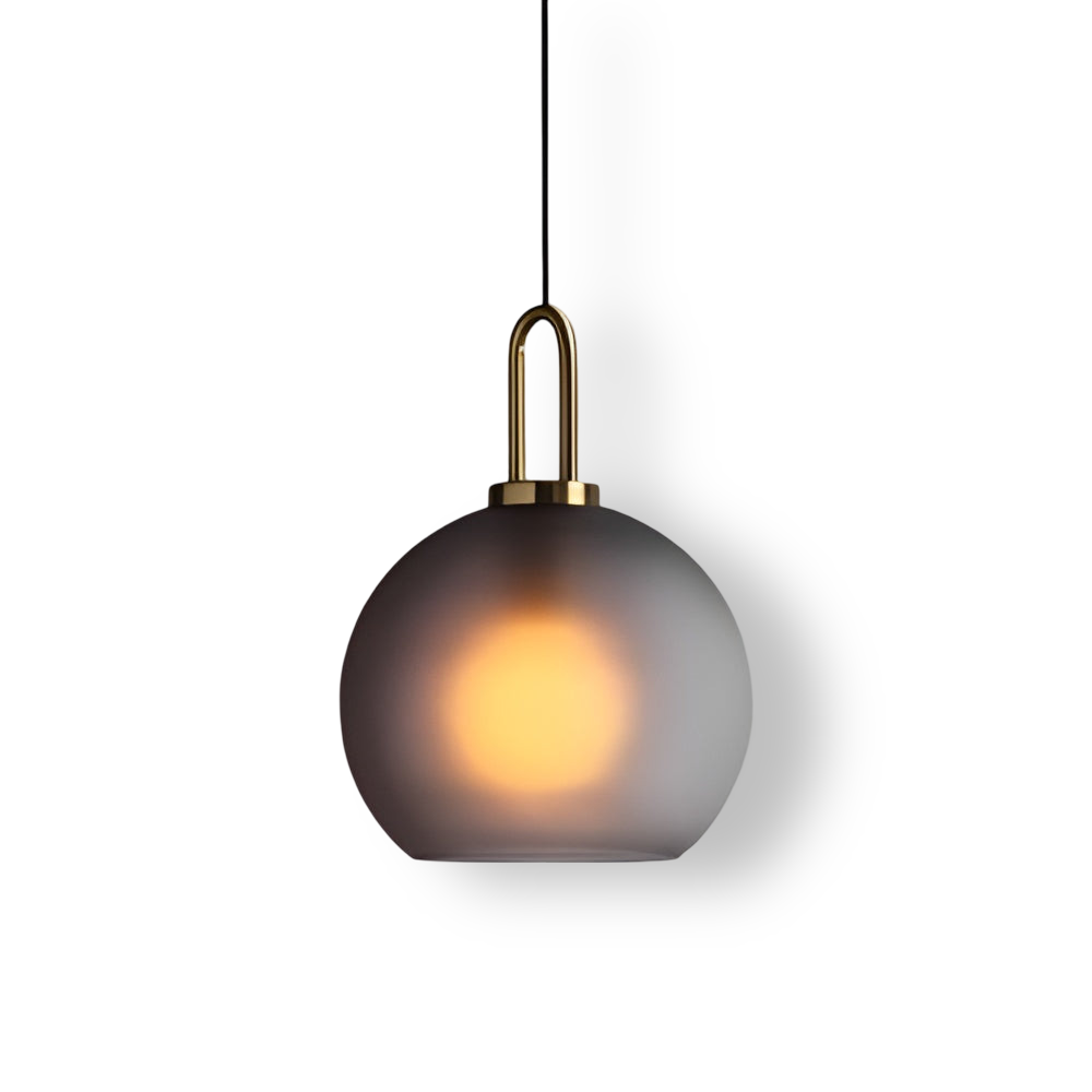 GlassGleam Taklampa - Enkelsidig Vintage Glasglobslampa