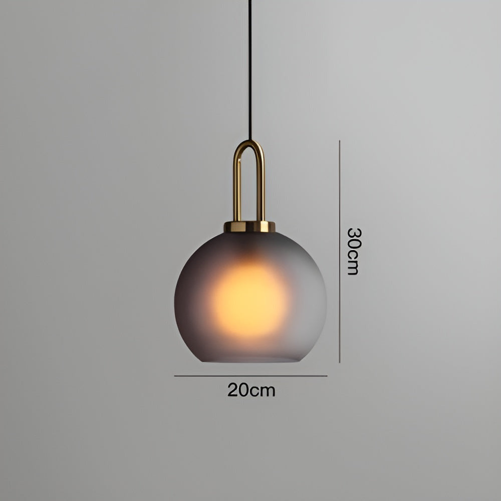 GlassGleam Taklampa - Enkelsidig Vintage Glasglobslampa