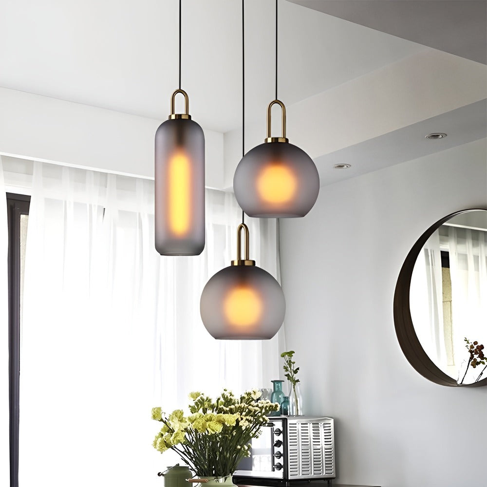 GlassGleam Taklampa - Enkelsidig Vintage Glasglobslampa