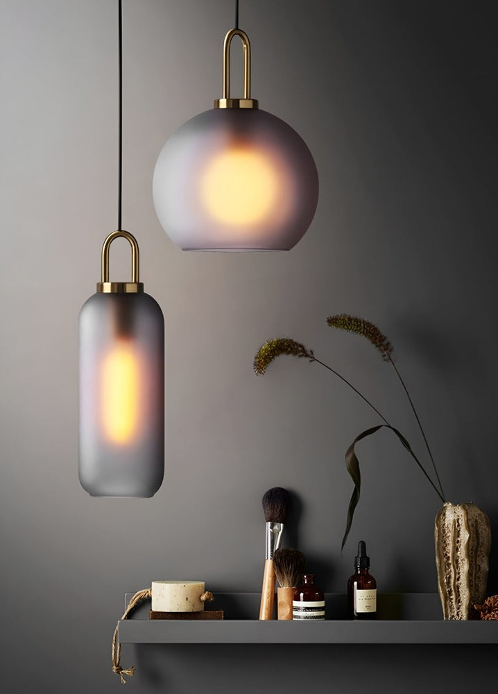 GlassGleam Taklampa - Enkelsidig Vintage Glasglobslampa