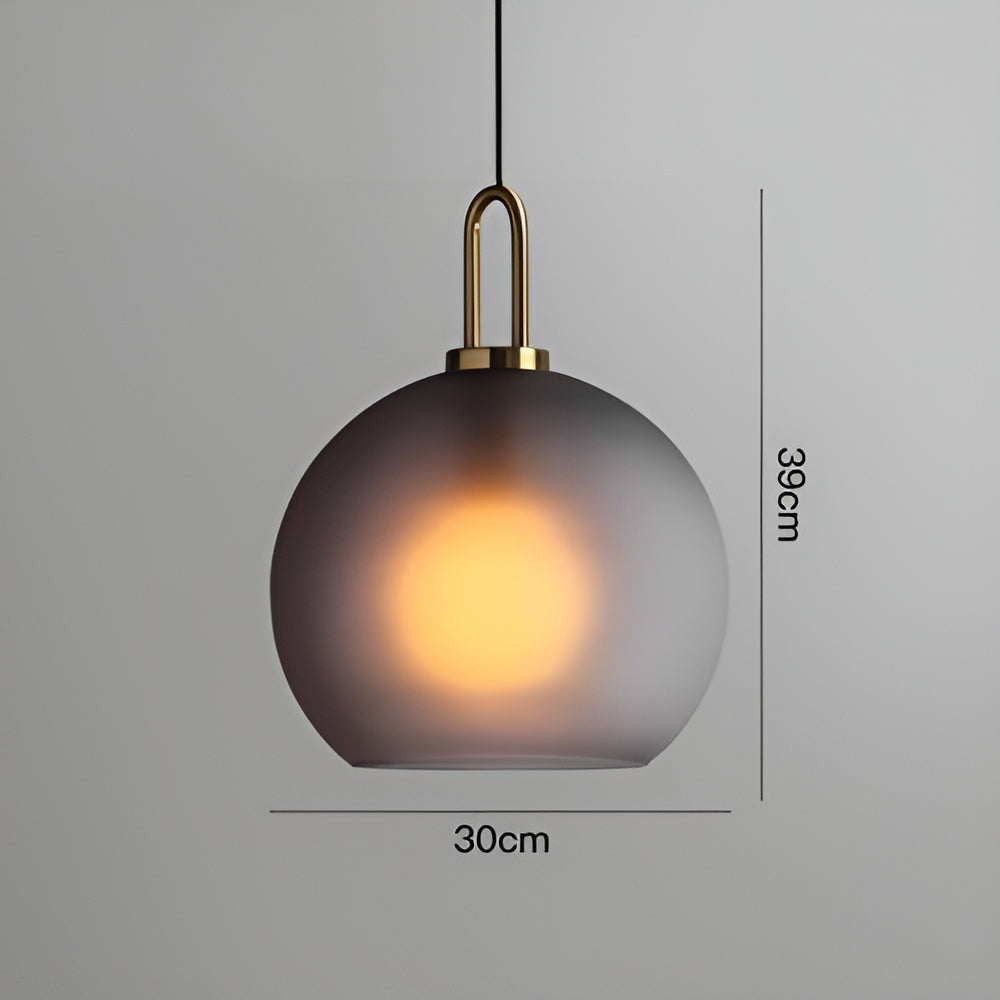 GlassGleam Taklampa - Enkelsidig Vintage Glasglobslampa