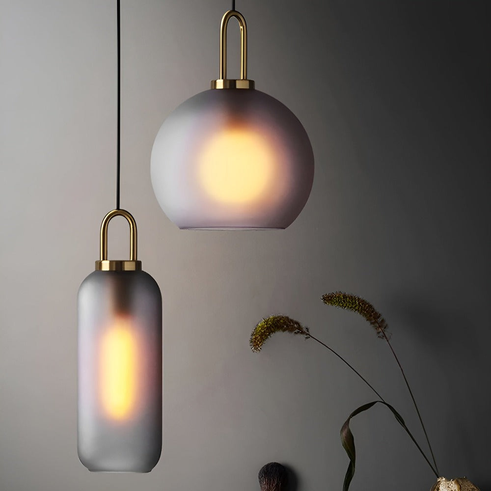 GlassGleam Taklampa - Enkelsidig Vintage Glasglobslampa