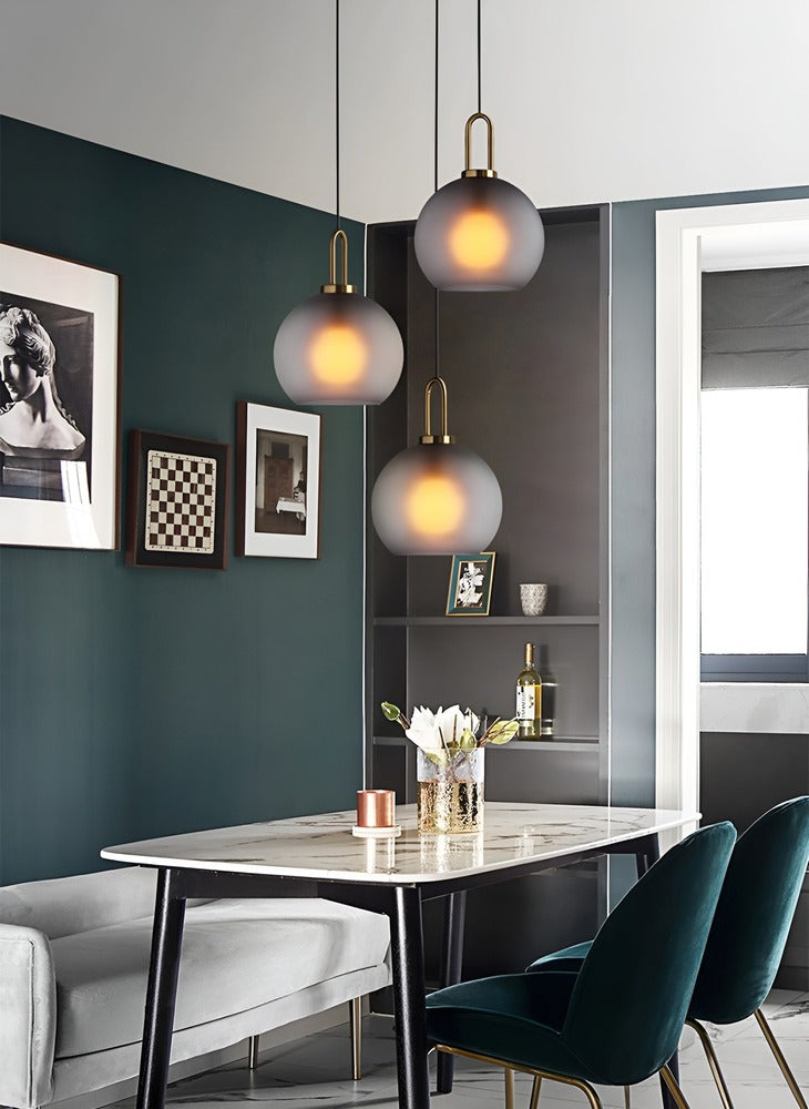 GlassGleam Taklampa - Enkelsidig Vintage Glasglobslampa