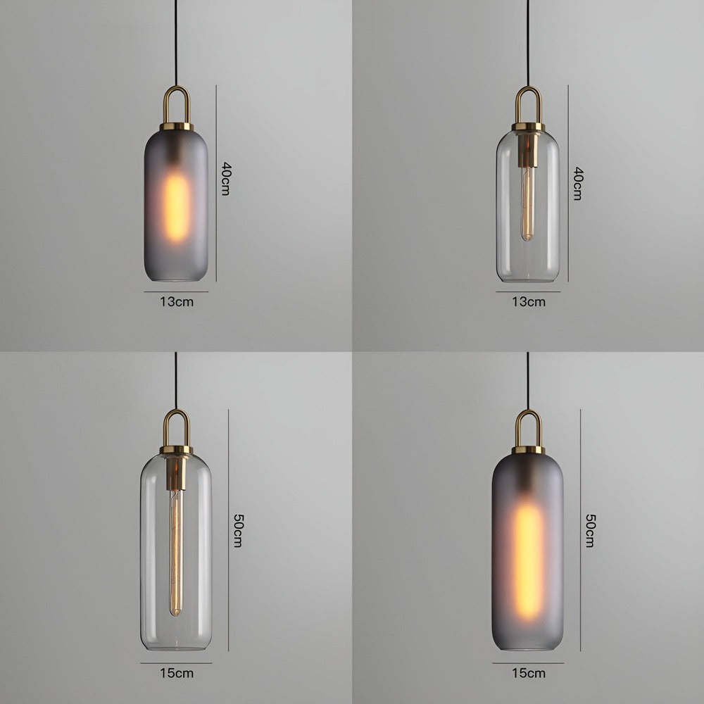 GlassGleam Taklampa - Enkelsidig Vintage Glasglobslampa
