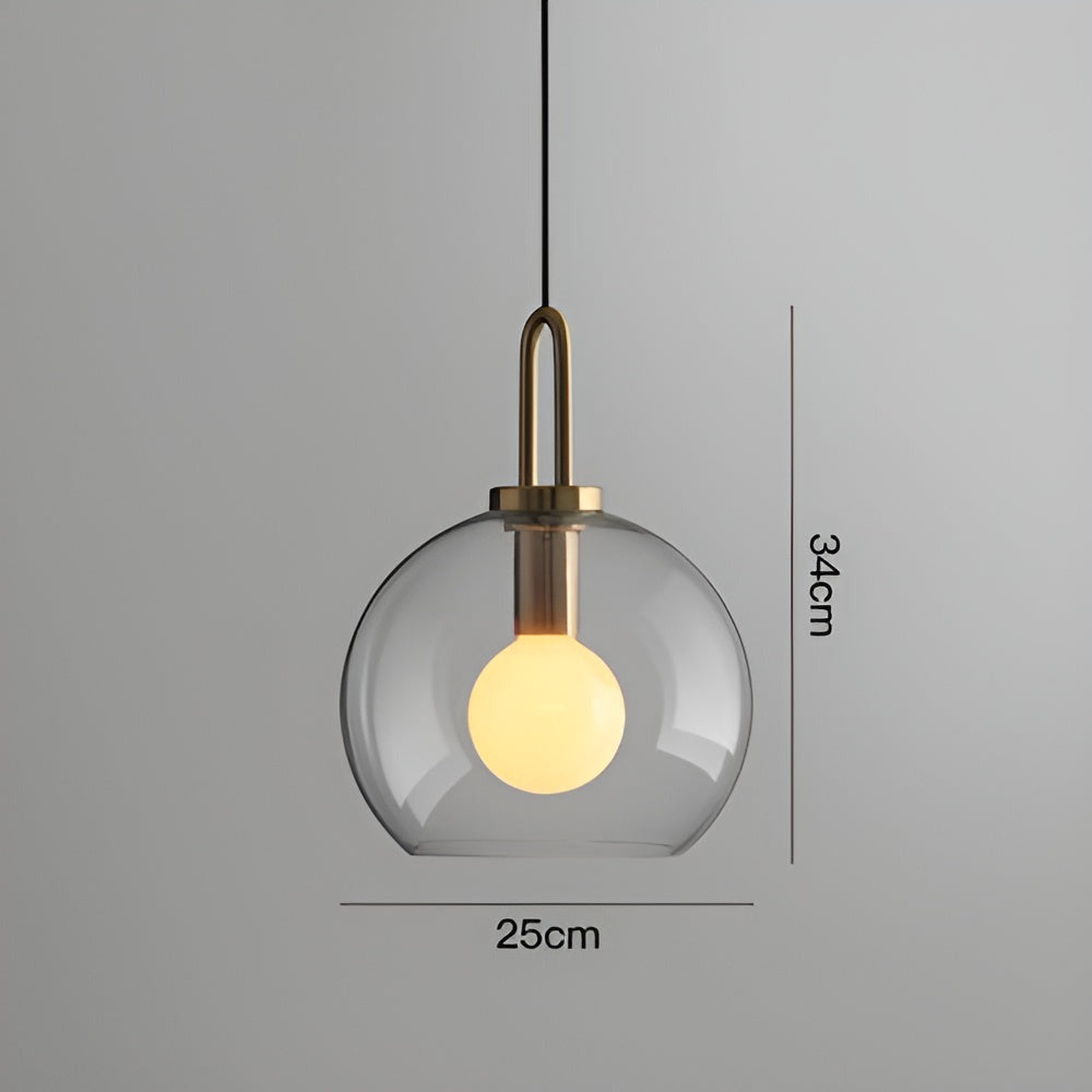GlassGleam Taklampa - Enkelsidig Vintage Glasglobslampa
