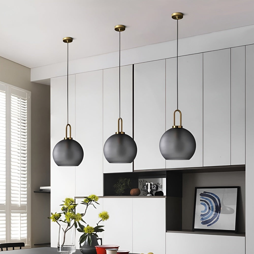 GlassGleam Taklampa - Enkelsidig Vintage Glasglobslampa