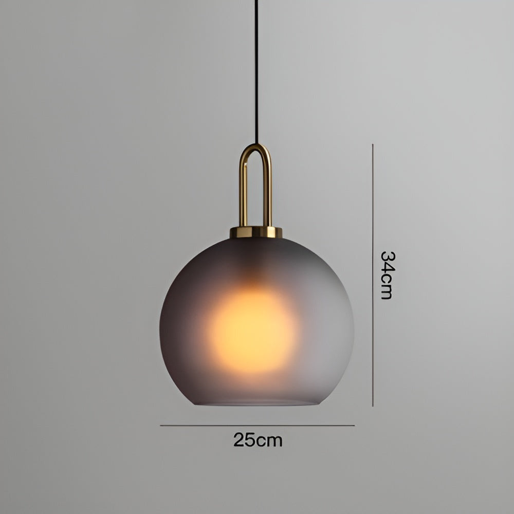 GlassGleam Taklampa - Enkelsidig Vintage Glasglobslampa