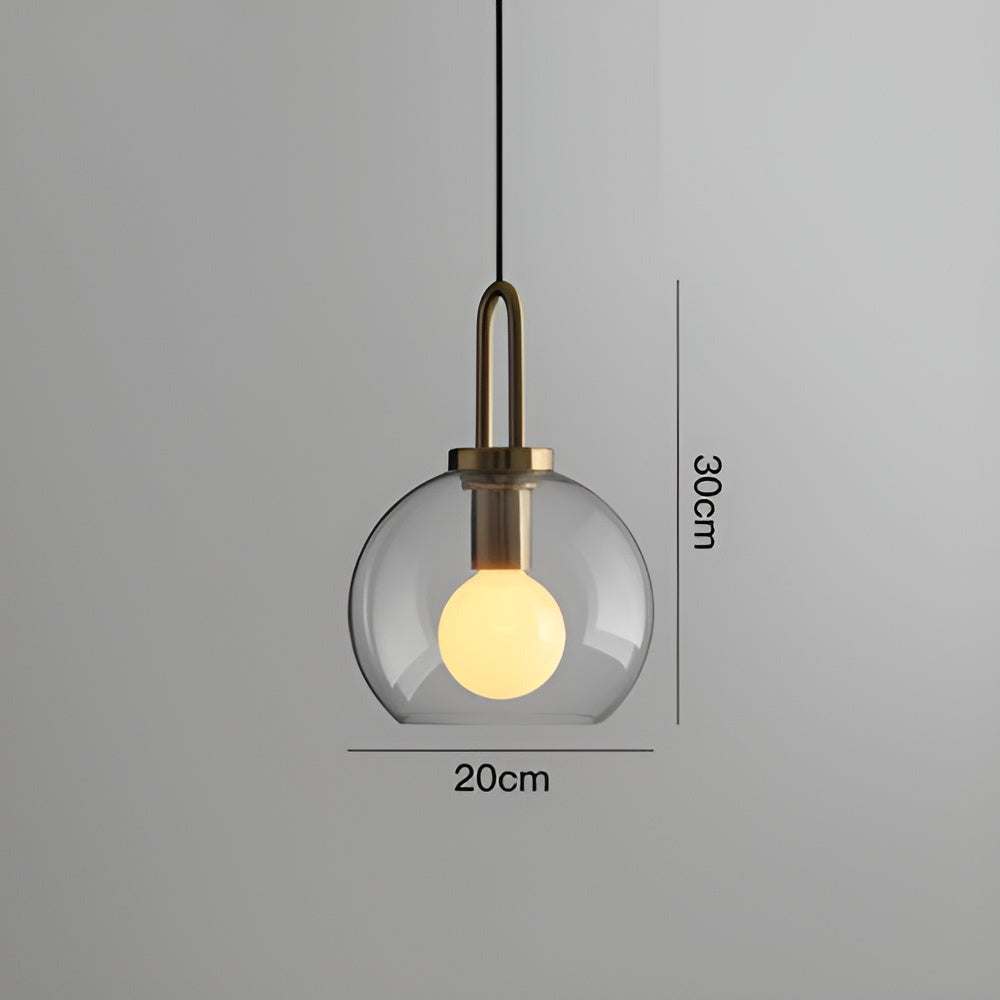 GlassGleam Taklampa - Enkelsidig Vintage Glasglobslampa