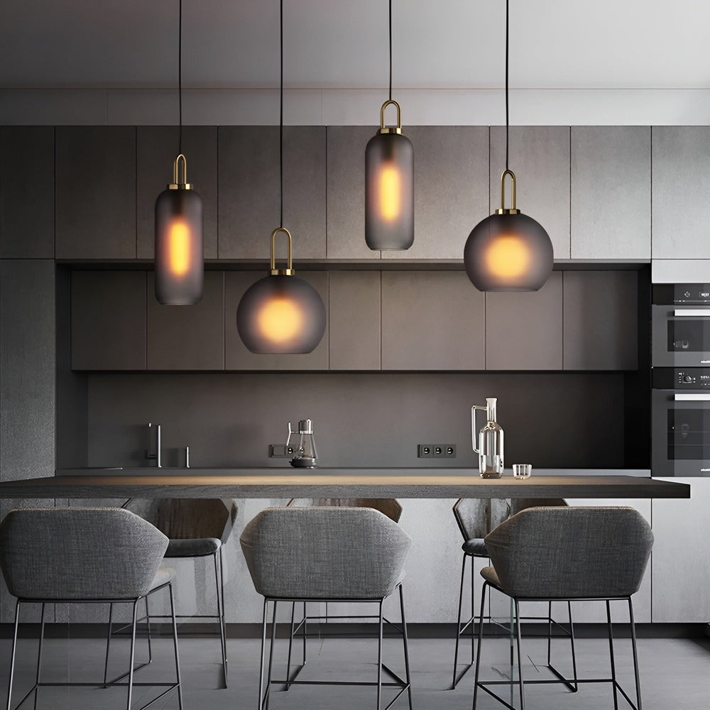 GlassGleam Taklampa - Enkelsidig Vintage Glasglobslampa
